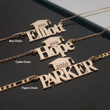 Personalized Graduation Date Nameplate Pendant Necklace