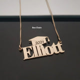 Personalized Graduation Date Nameplate Pendant Necklace