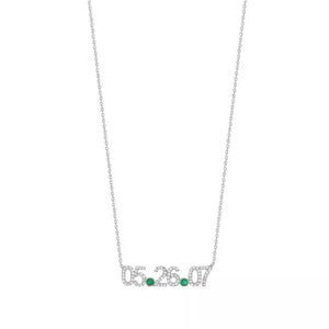 Personalized Zircon Necklace for Family Christmas Gift