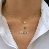 Personalized Zircon Necklace for Family Christmas Gift
