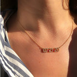 Custom Date Necklace with Diamond Pendant for Women