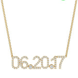 Personalized Zircon Date Necklace for Mom