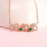 Personalized Zircon Date Necklace for Mom