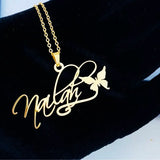 Personalized Butterfly Name Necklaces For Women Girl Jewelry
