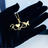 Personalized Butterfly Name Necklaces For Women Girl Jewelry