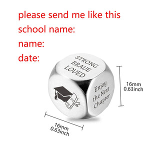 Personalized Engraved Graduation Dice for Daughter/Son - Inspiring Gift