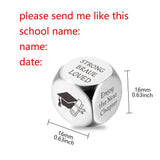 Personalized Engraved Graduation Dice for Daughter/Son - Inspiring Gift