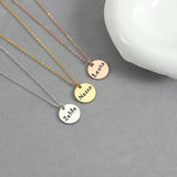 Personalized Disc Name Necklace, Custom Jewelry