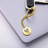 Personalized Pet Photo Keychain - Custom Pet Portrait Keyring