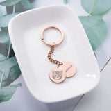 Personalized Pet Photo Keychain - Custom Pet Portrait Keyring