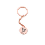 Personalized Pet Photo Keychain - Custom Pet Portrait Keyring