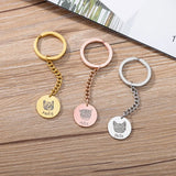 Personalized Pet Photo Keychain - Custom Pet Portrait Keyring