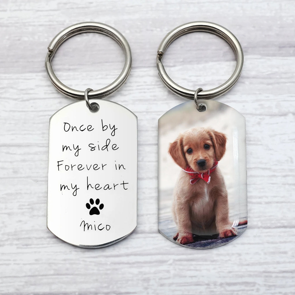 Personalized Dog Keychain Pet Picture Keyring Keepsake Forever