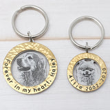 Custom Pet Photo Keychain - Personalized Keepsake for Dog Lover