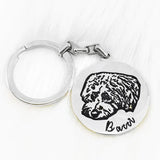 Dog Photo Keychain Personalized Custom Picture Keyring Pet Memorial Gift