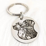 Dog Photo Keychain Personalized Custom Picture Keyring Pet Memorial Gift
