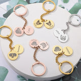 Personalized Dog Photo Name KeyChain Engraved Cat Picture Name Key Chains