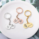 Personalized Dog Photo Name KeyChain Engraved Cat Picture Name Key Chains