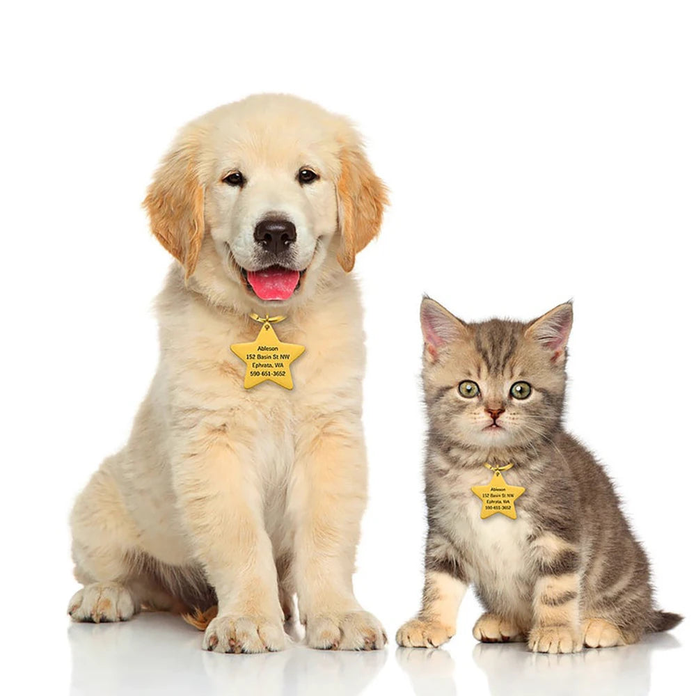Personalized Dog Tag Pet ID Tag Name Tags Cat Puppy Tags