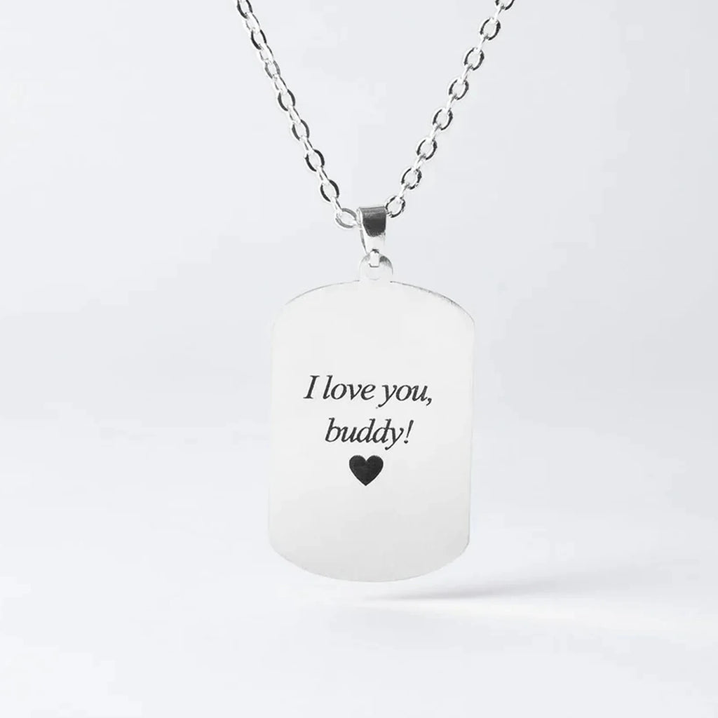 Personalized Dogtag Necklace Engraved Pets Photo Gift