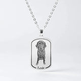 Personalized Dogtag Necklace Engraved Pets Photo Gift