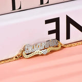 Personalized 3D Nameplate Heart Name Bracelet