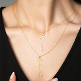 Personalized Double Layered Name Necklace Women Jewelry Stainless Steel