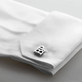 Personalized Double Letters Cufflinks Groomsmen Gift Stainless Steel Jewelry