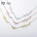 Personalized Love Necklace Double Nameplate Jewelry Mom Gift