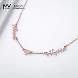 Personalized Love Necklace Double Nameplate Jewelry Mom Gift