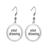 Custom Graffiti Stainless Steel Earring Personalized Logo Women Jewelry
