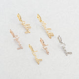 Custom Name Earring, Stainless Steel Personalized Jewelry