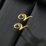 Personalized Letter Girl Earrings Stainless Steel