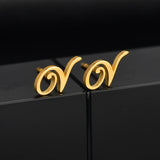 Personalized Letter Girl Earrings Stainless Steel