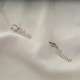 Personalized Old English Font Name Letter Earrings