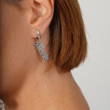 Personalized Old English Font Name Letter Earrings