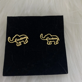 Personalized Elephant Stud Earrings Name Earrings For Women