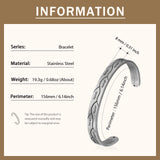 Personalized Engrave 9 Names Stainless Steel Cuff Bangles for Men