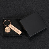 Custom Engraved Bar Pendant Keychain for Men Women