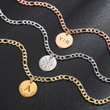Personalized Initial Letter Anklet Stainless Steel Jewelry