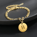 Personalized Initial Letter Anklet Stainless Steel Jewelry