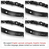 Engrave Men Bracelet Titanium Steel Husband Anniversary Gift