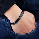 Engrave Men Bracelet Titanium Steel Husband Anniversary Gift