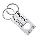 Personalized Initials Couples Keychain Set - Anniversary Gift