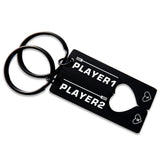Personalized Initials Couples Keychain Set - Anniversary Gift