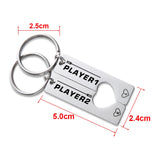 Personalized Initials Couples Keychain Set - Anniversary Gift
