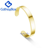 Personalized Engrave Name Bangle Bracelet Men Rose 316L Stainless Steel Jewelry