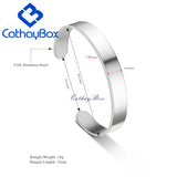 Personalized Engrave Name Bangle Bracelet Men Rose 316L Stainless Steel Jewelry