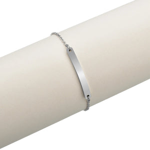 Personalized Engrave Name Bracelet Stainless Steel Letter Nameplate Date Bracele