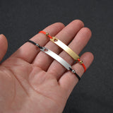 Custom Engraved Name Bracelet Stainless Steel Heart Couple Bangle